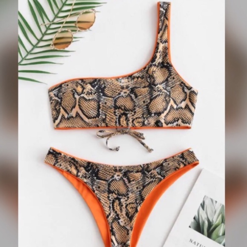 ZAFUL reversible bikini snake print